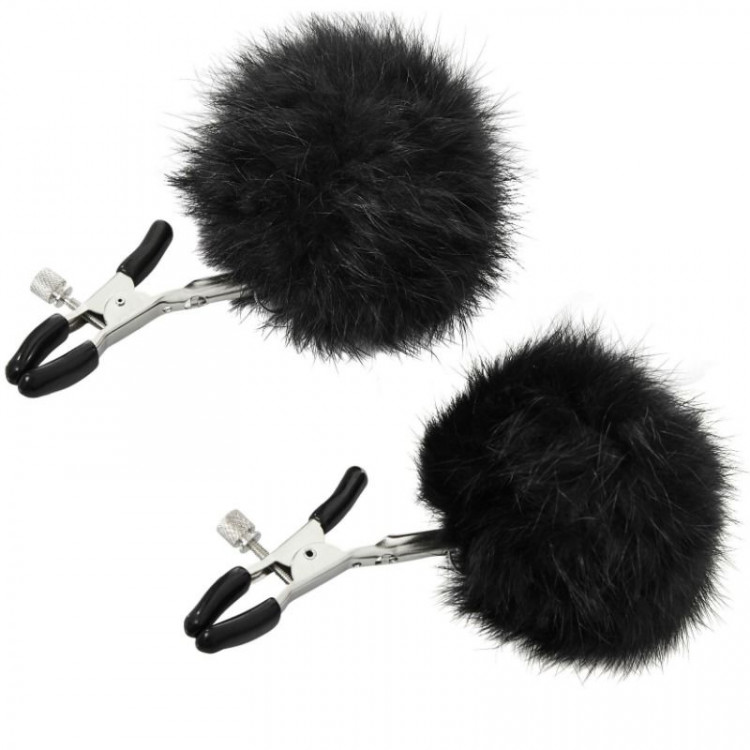 Sportsheets Fur Black Nipple Clamps 